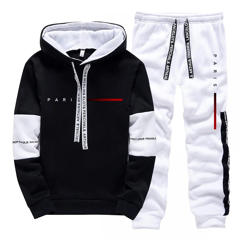 Paris Fashion Men - Paris Fashion Hoodie Streetwear Herenset Sweatshirt