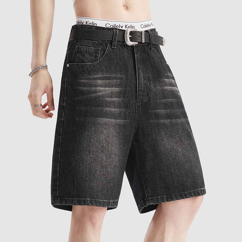 Men Fashion Jeans - Zomer dunne zwarte denim shorts herenmode