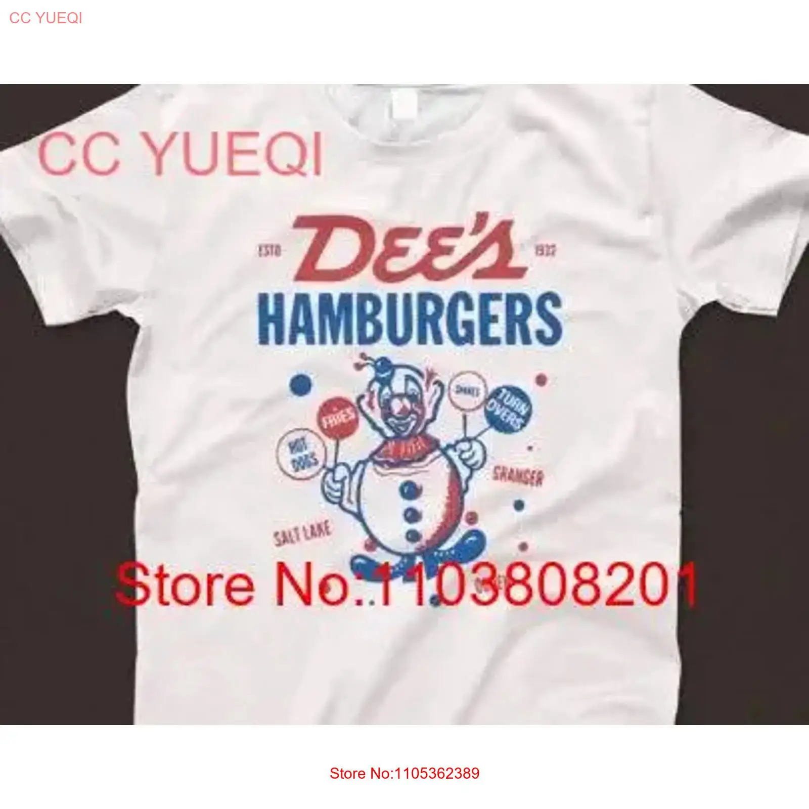 Men'S Fashion Hamburg - Dee's Hamburgers T-shirt 1026 Retro Wit