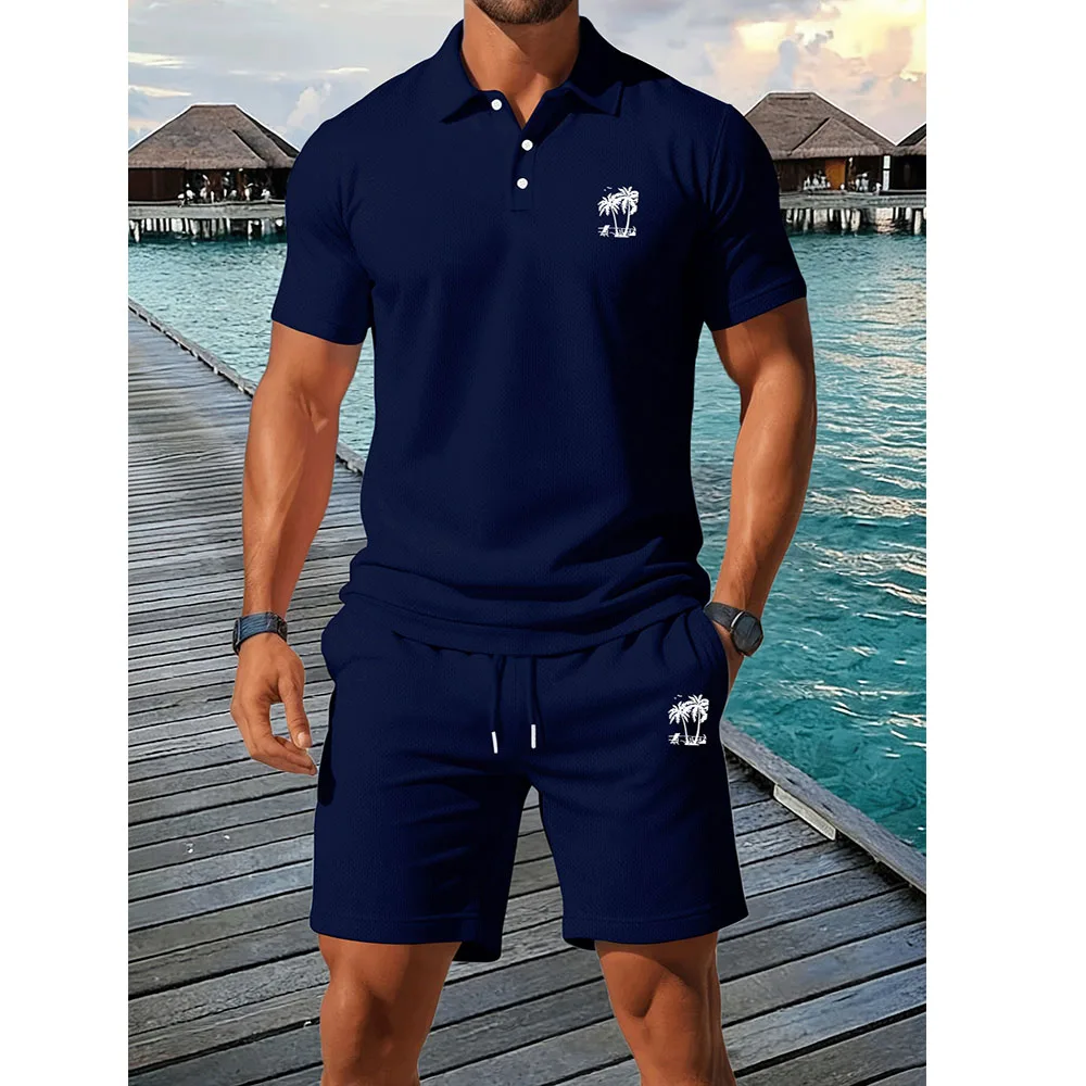 Men'S Fashion Color - Zomer Nieuwe Heren Polo Shirt Set