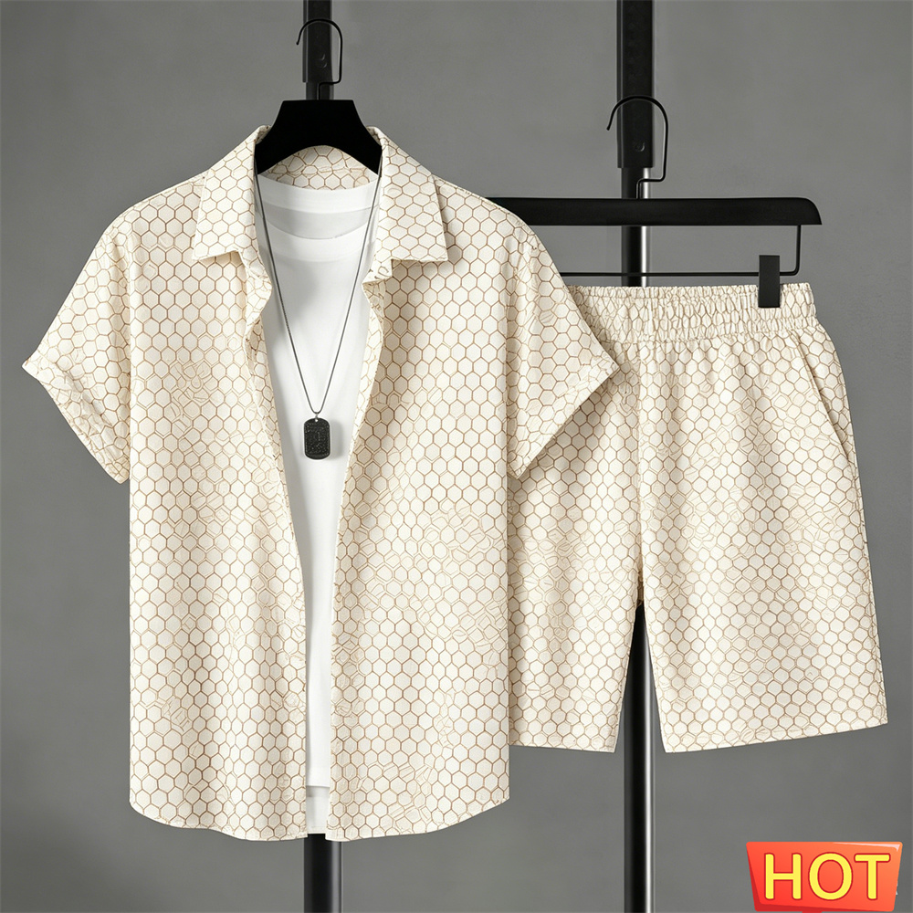 Men'S Fashion Color - Zomeroutfits Heren Shirt Set Gradient Leisure