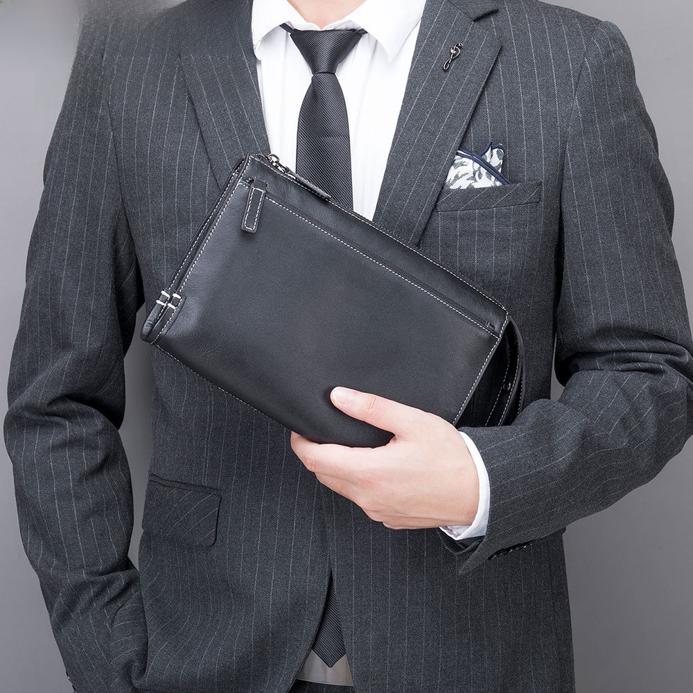 Men Fashion Korean Style - Modieuze lederen handtas voor heren, zakelijke