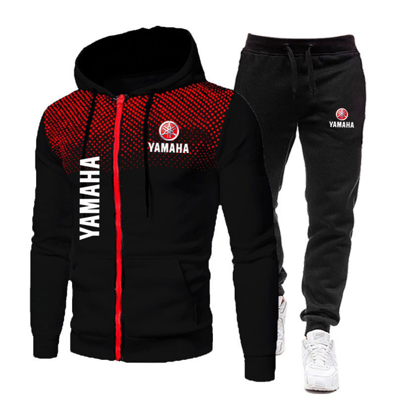 Men'S Fashion Hoodie - Yamaha Herensets Logo Print Lente Modieus