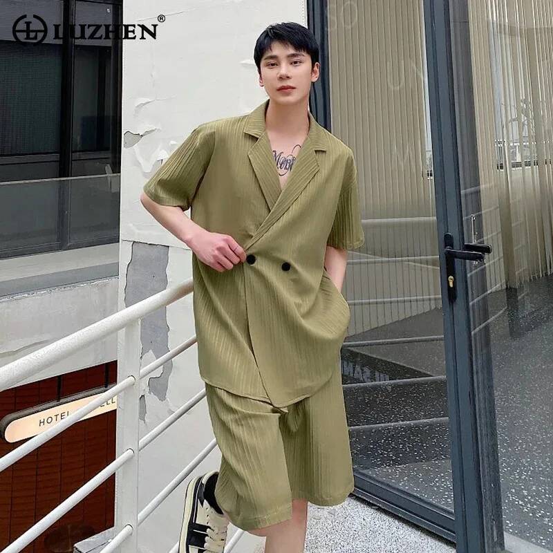Men'S Fashion Color - LUZHEN Knappe mannen 2026 Zomer Effen