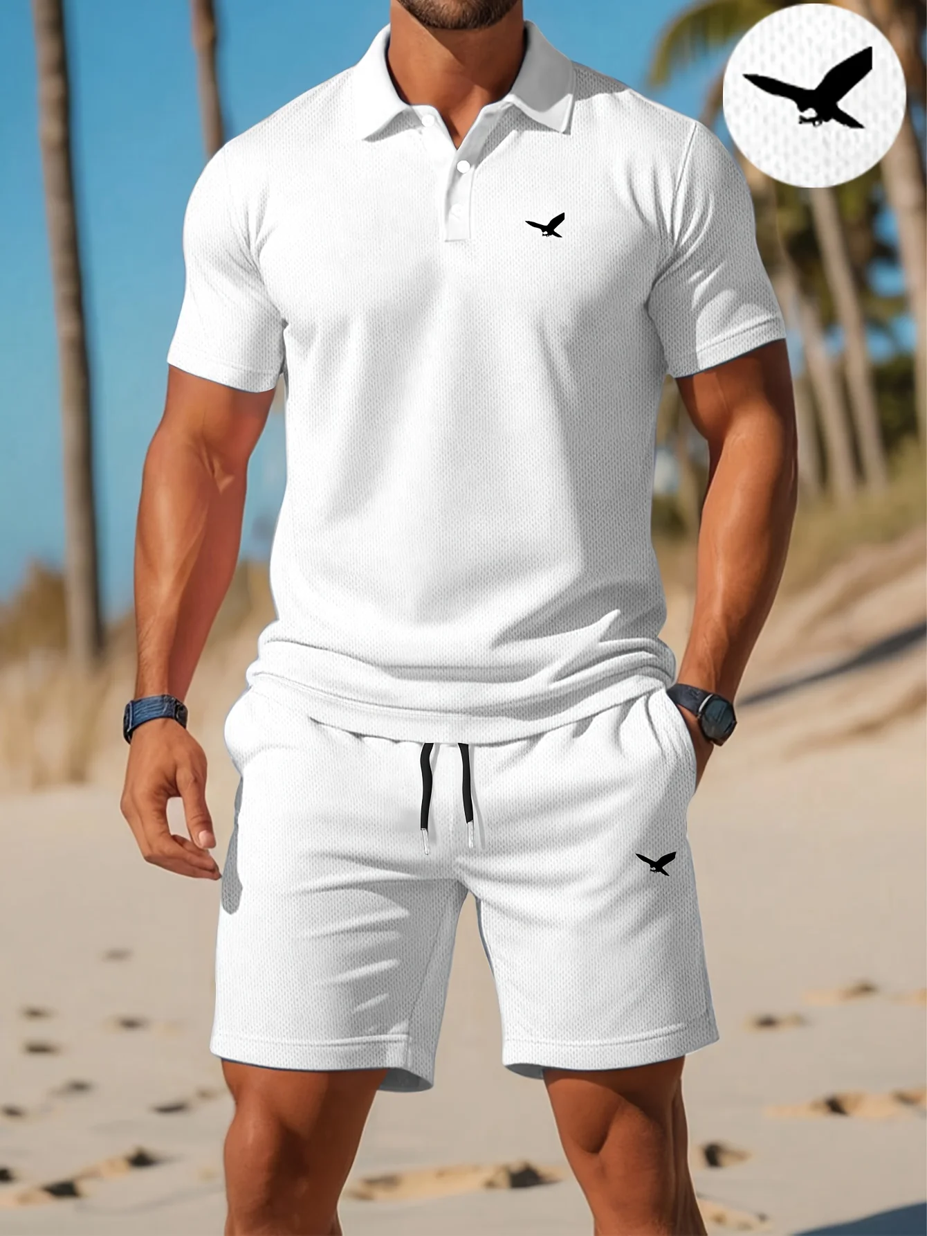 Men'S Fashion Color - Zomer Nieuwe Heren Polo Shirt Set