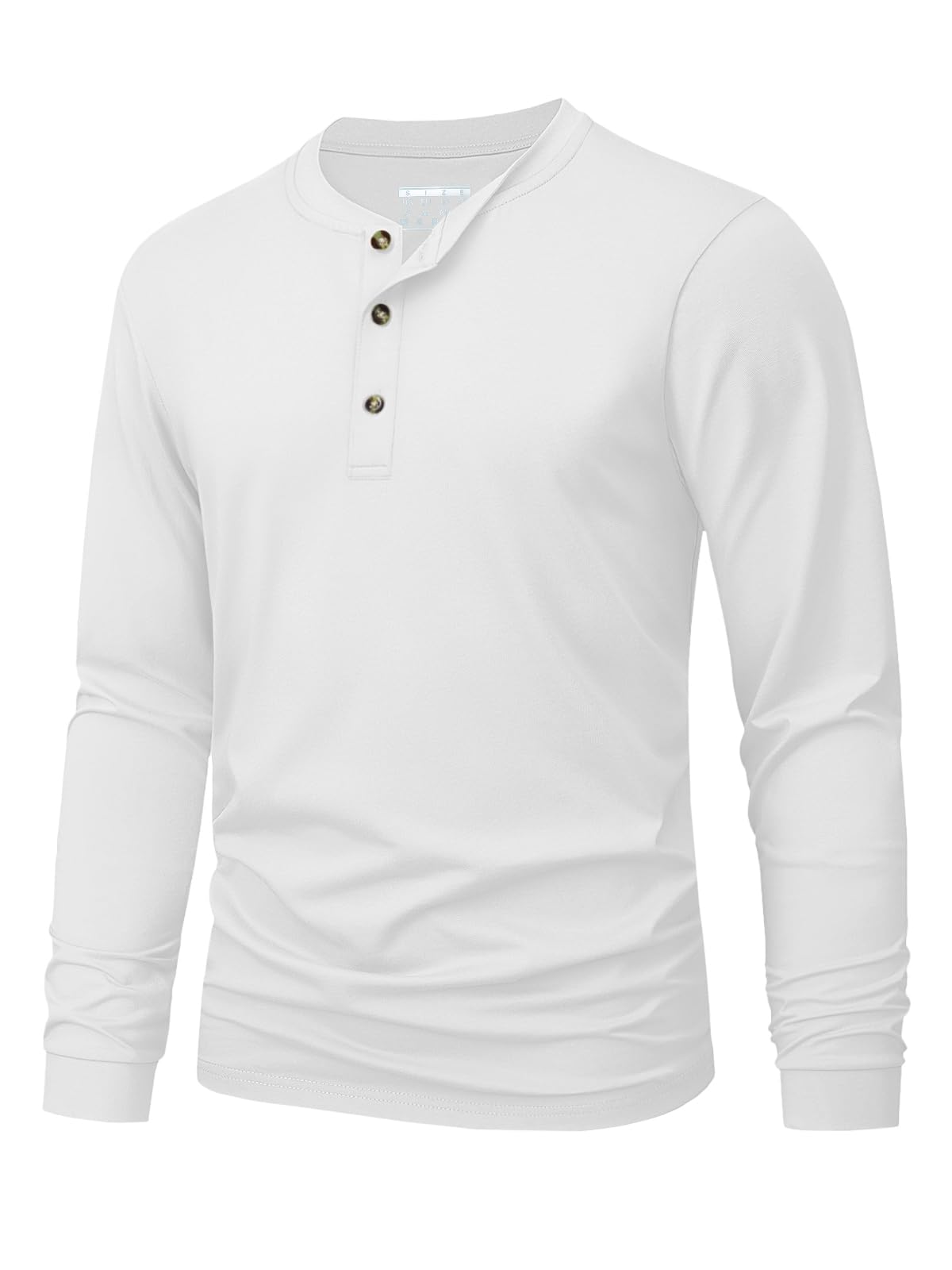 Men'S Fashion Color - Henley-T-shirt voor heren Eenvoudige effen kleurprint