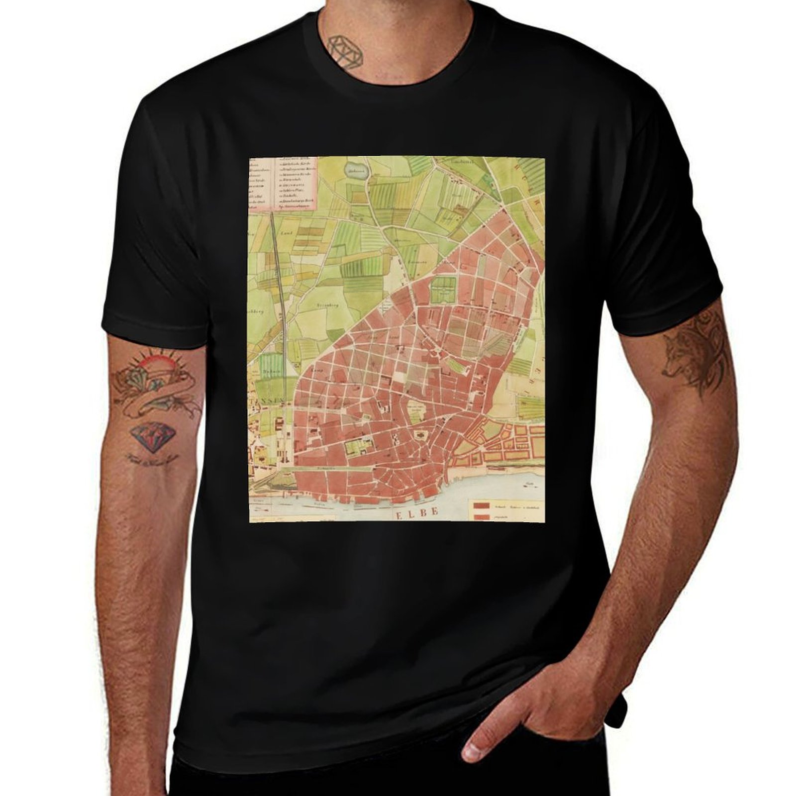 Vintage Altona Hamburg kaart ( - Men'S Fashion Hamburg recensie en prijs
