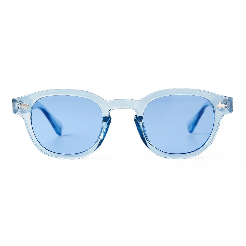 Mode transparante blauwe ronde - Men'S Fashion Round Glasses recensie en prijs