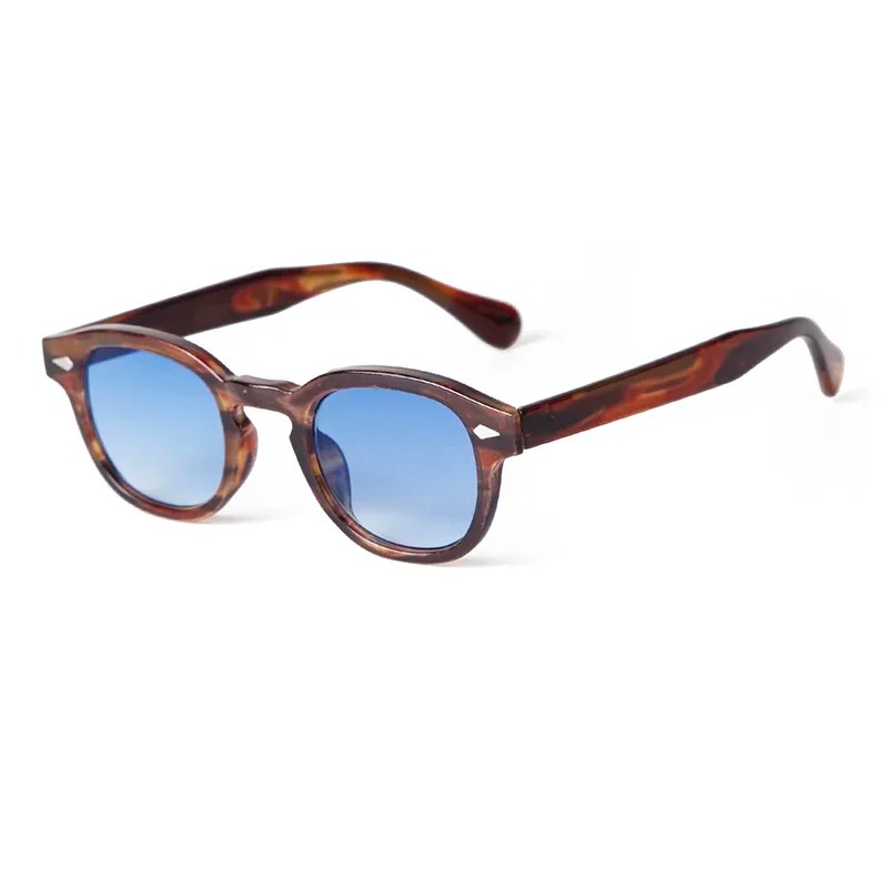Mode transparante blauwe ronde - Men'S Fashion Round Glasses recensie en prijs