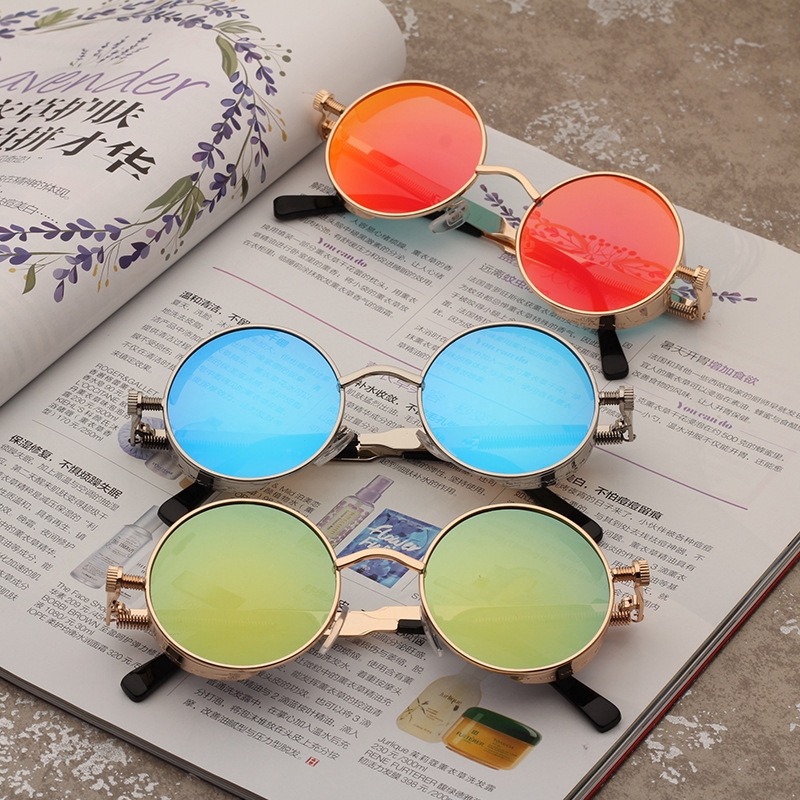 Metalen Steampunk zonnebril he - Men'S Fashion Round Glasses recensie en prijs
