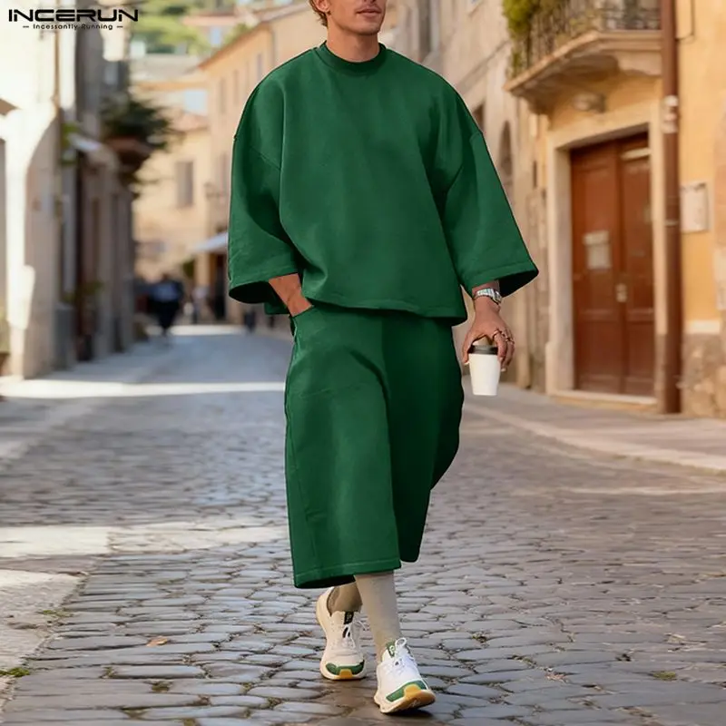 INCERUN Mannen Sets Effen Kleu - Men'S Fashion Hoodie recensie en prijs