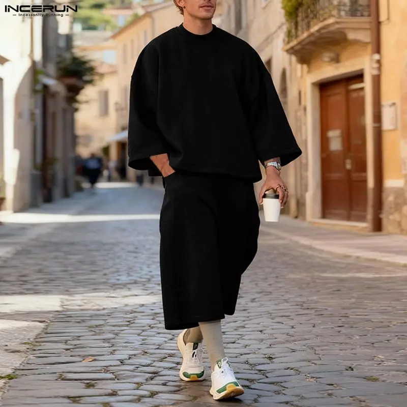 INCERUN Mannen Sets Effen Kleu - Men'S Fashion Hoodie recensie en prijs