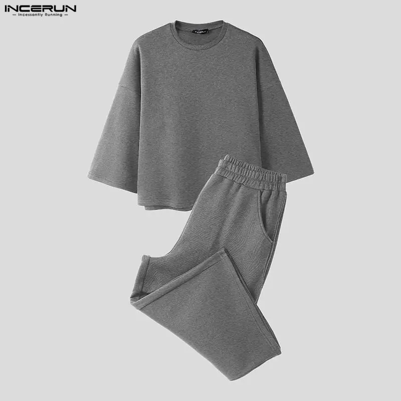 INCERUN Mannen Sets Effen Kleu - Men'S Fashion Hoodie recensie en prijs