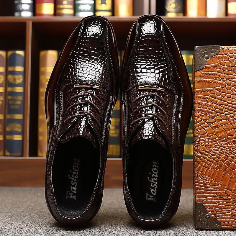 Heren glanzende lakleren schoe - Men Fashion Korean Style recensie en prijs