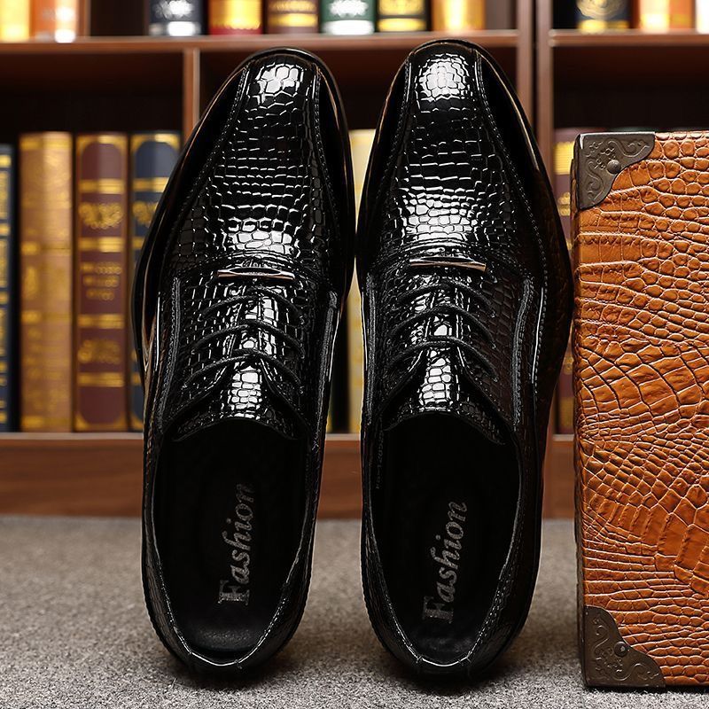 Heren glanzende lakleren schoe - Men Fashion Korean Style recensie en prijs