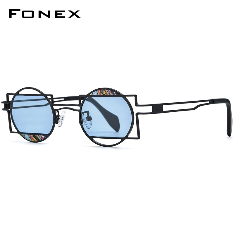 FONEX Pure Titanium Zonnebrill - Men'S Fashion Round Glasses recensie en prijs