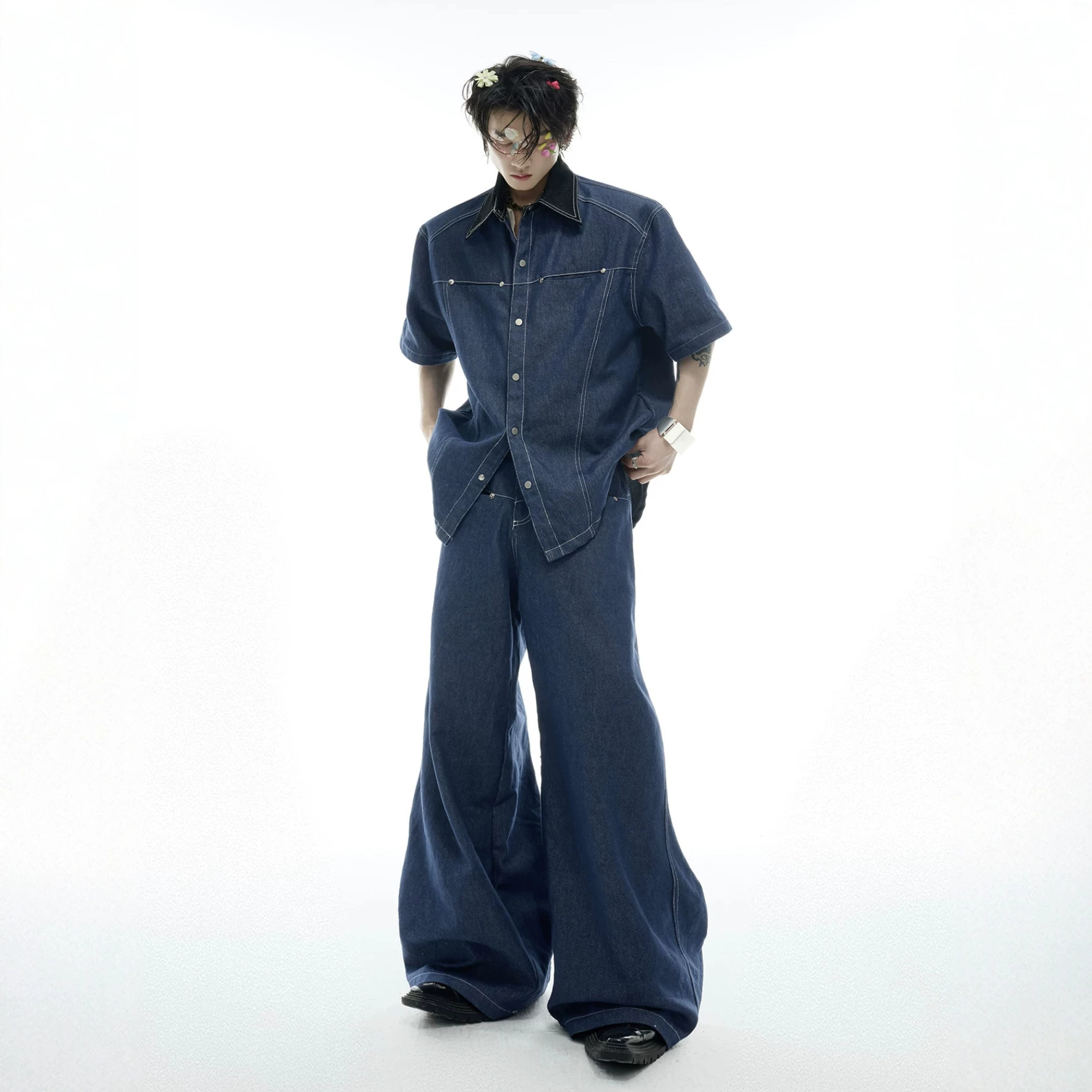 Zomer heren denim set, Amerika - Men Fashion Jeans recensie en prijs