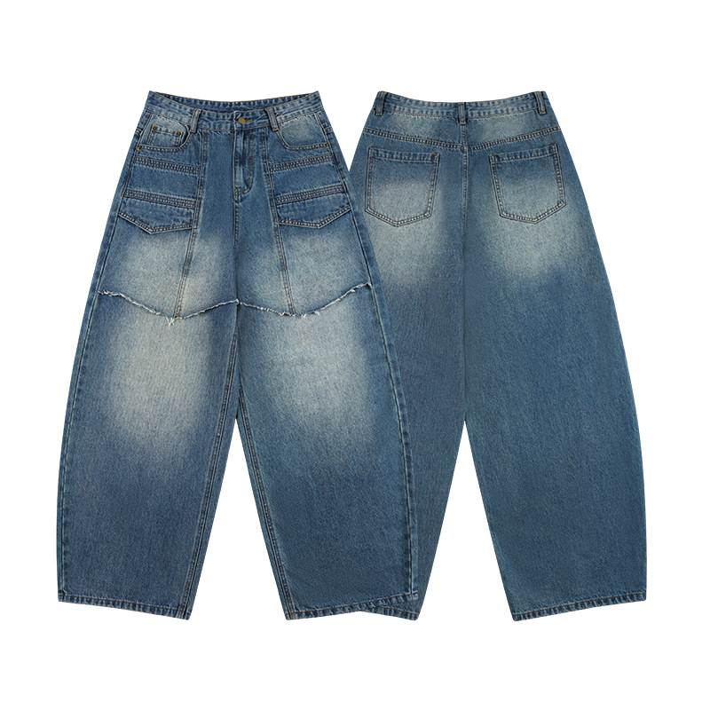 Heren blauwe gesplitste casual - Men'S Fashion With Baggy Jeans recensie en prijs