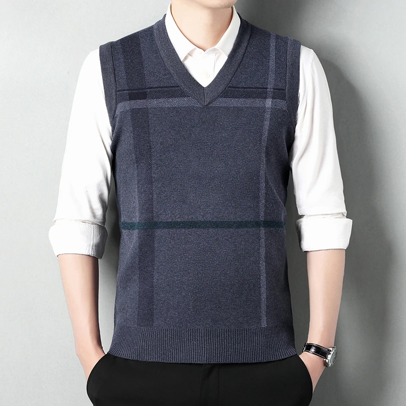 Knitted Sweater Vests Men V-ne - Men'S Fashion V Neck Sweater recensie en prijs