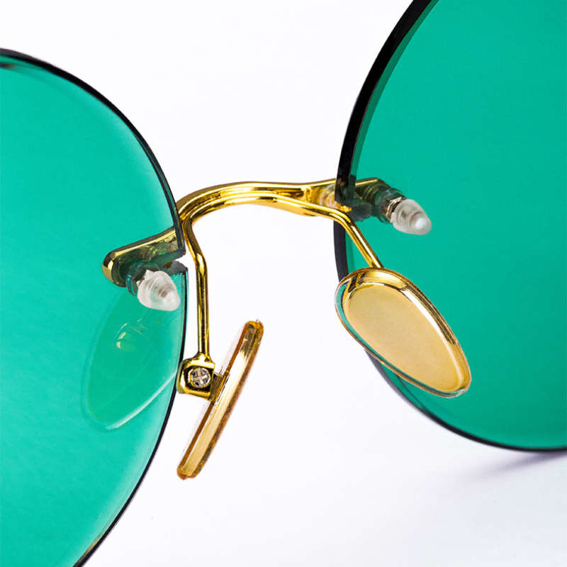Mode Klassieke randloze zonneb - Men'S Fashion Round Glasses recensie en prijs