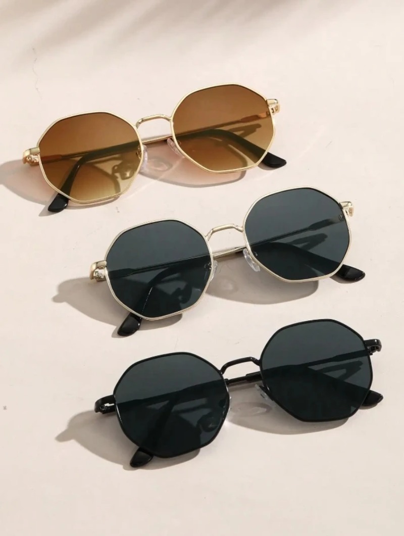 1/3 Stuks Metalen Geometrisch- - Men'S Fashion Round Glasses recensie en prijs