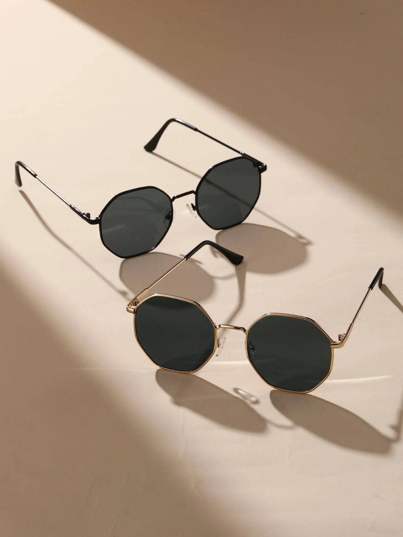 1/3 Stuks Metalen Geometrisch- - Men'S Fashion Round Glasses recensie en prijs