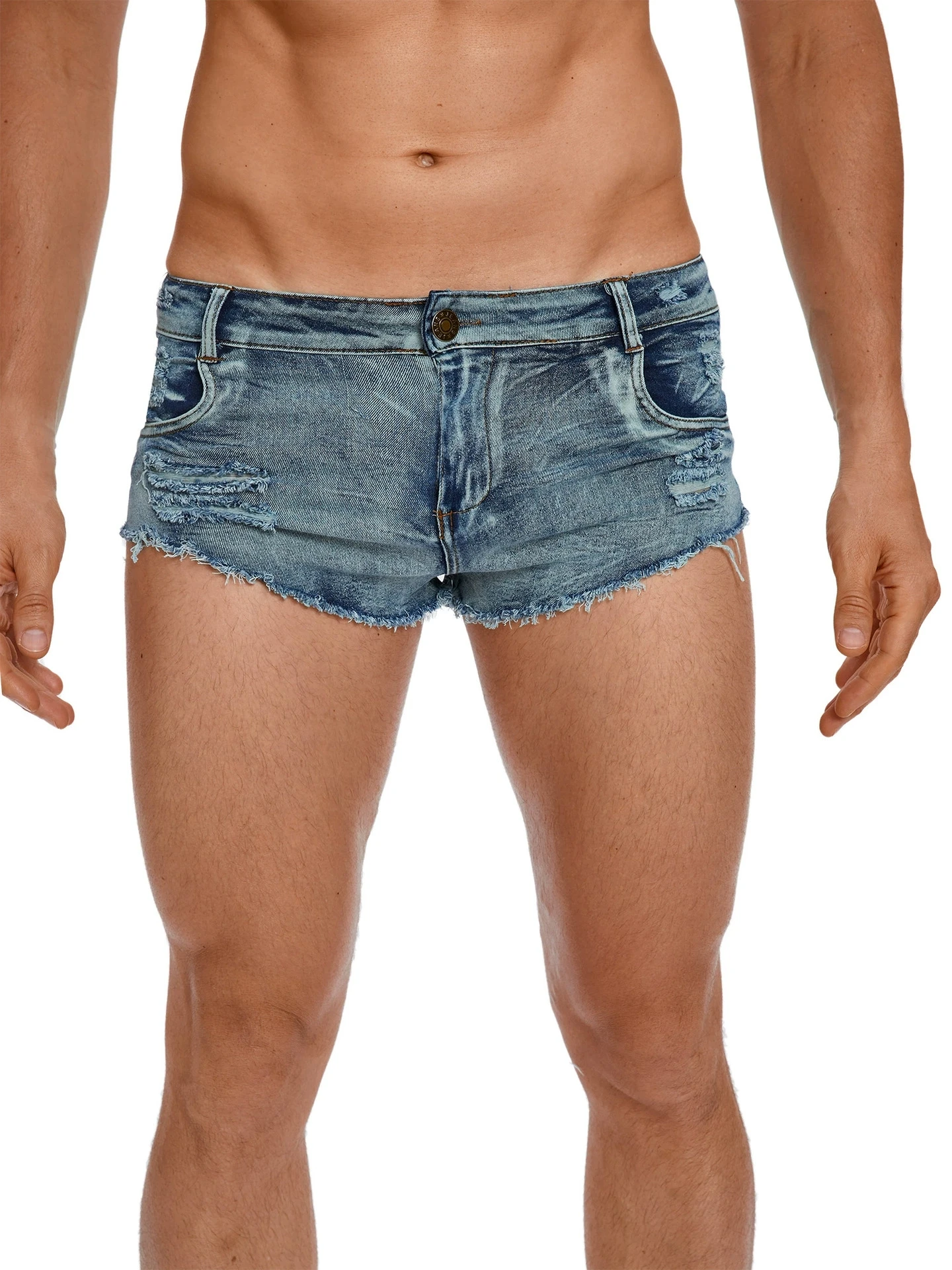 Heren jeansshorts met lage tai - Men Fashion Jeans recensie en prijs