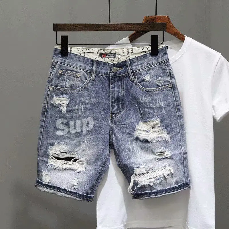 Heren Korte Jeans Broek Zwart  - Men Fashion Jeans recensie en prijs